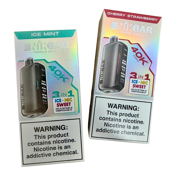 POD DESCARTÁVEL NIKBAR TRIPLE CHILL 40K 40.000 PUFFS - NIKBAR