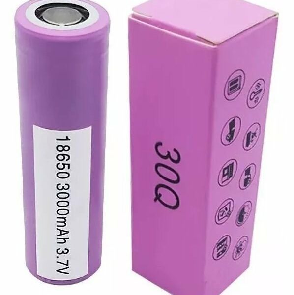 BATERIA 18650 30Q 3.7V ( 11.1WH )  3000MAH  15A - SAMSUNG - UNITÁRIO