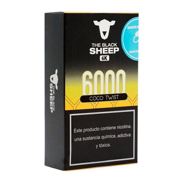Pod descartável Black sheep coco twist 6000 puffs