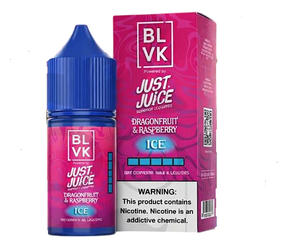LÍQUIDO DRAGONFRUIT & RASPBERRY ICE - NICSALT - BLVK/JUST JUICE