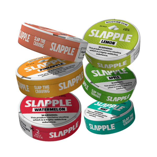 GUM NICOTINE ( CHIQUETE DE NICOTINA ) 2MG/4MG 40 UNIDADES - SLAPPLE